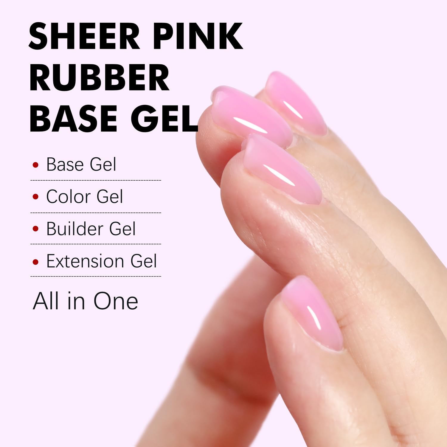 FZANEST Builder Gel Nail Kit – 6-Color Milky White & Nude Pink Rubber Base for Thickening & Extensions