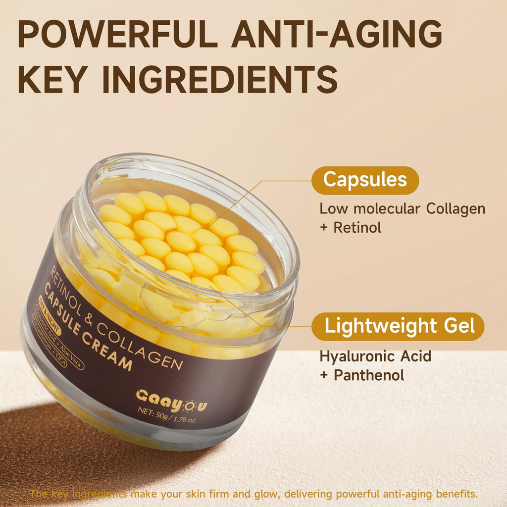 Gaayou Deep Retinol Capsule Cream – Anti-Aging Face Moisturizer with Hyaluronic Acid