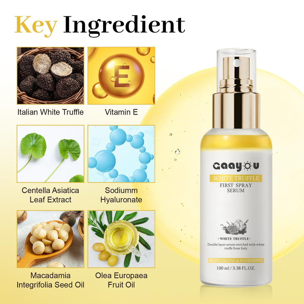 Gaayou White Truffle First Spray Serum – Deep Hydration Face Mist (3.38 fl oz)
