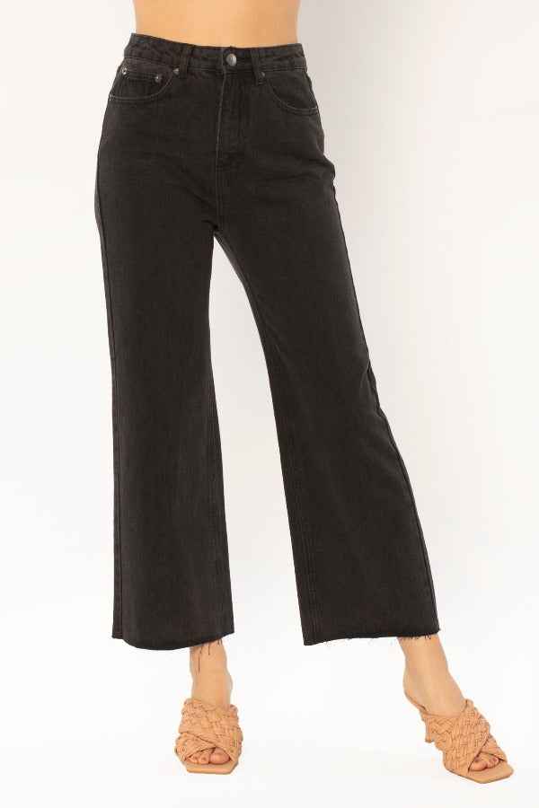Amuse Society Gabi crop flare denim pant
