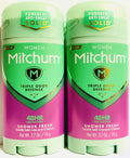 Gafalr Mitchum Shower Fresh Invisible Solid Antiperspirant for Women — Pack of 2 Sticks