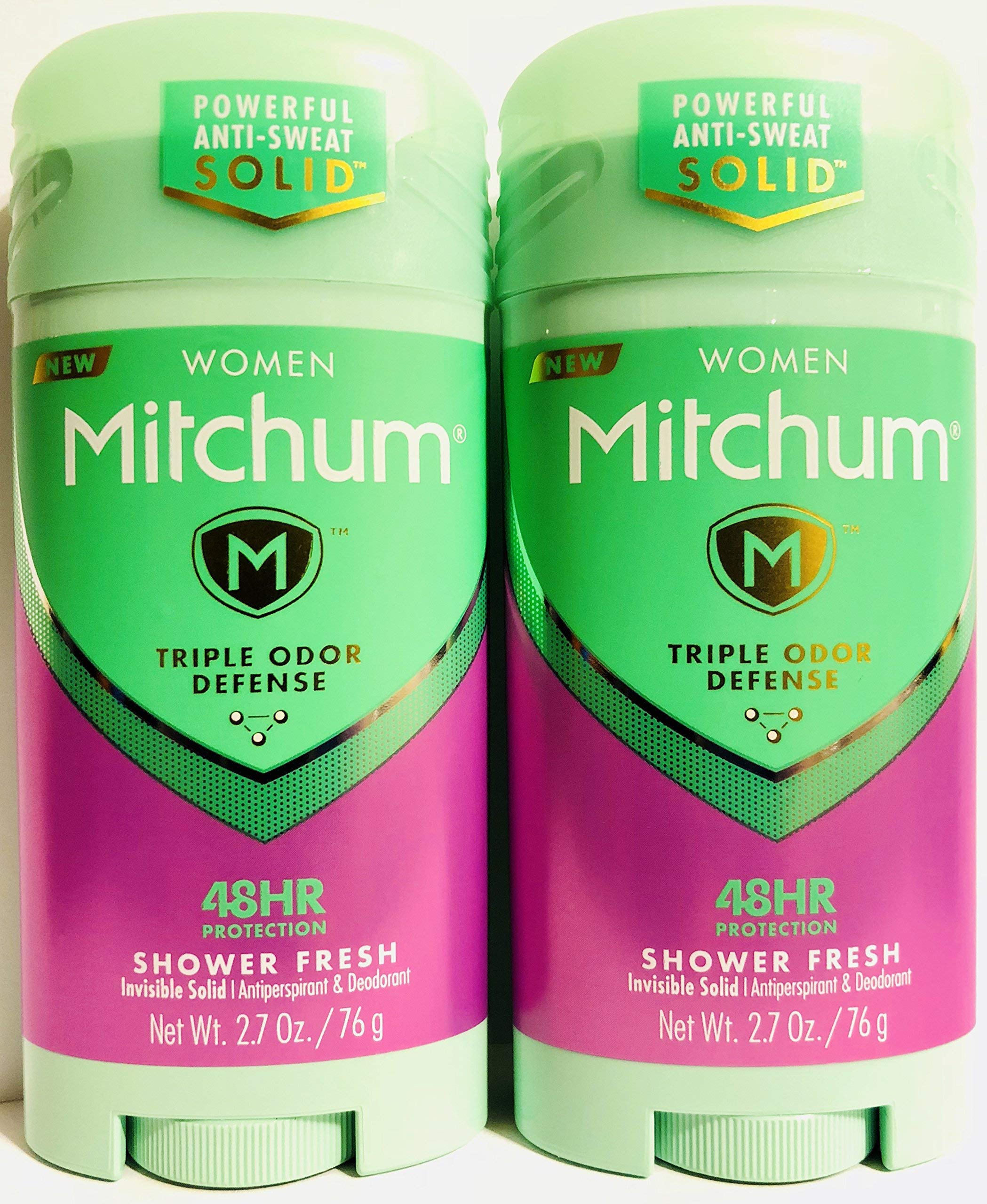 Gafalr Mitchum Shower Fresh Invisible Solid Antiperspirant for Women — Pack of 2 Sticks
