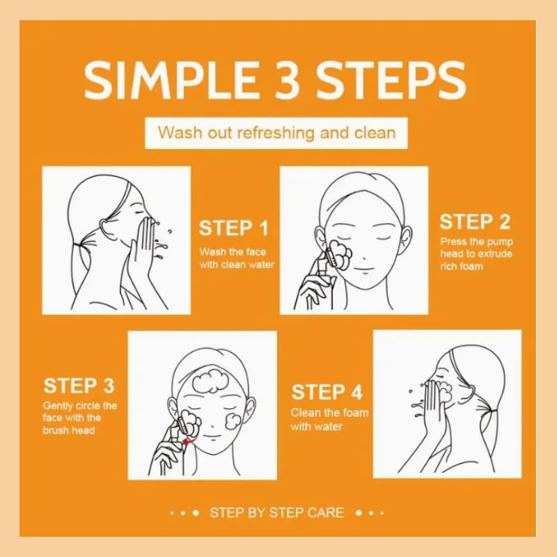 GALHJCZ Turmeric Facial Cleanser 3pc Set – Foaming Turmeric Wash for All Skin Types
