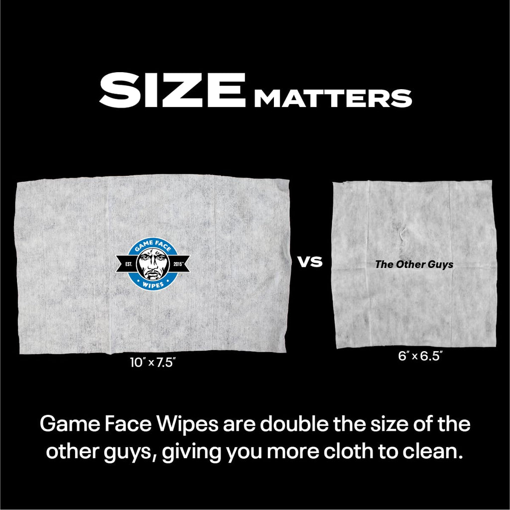 Game Face Antibacterial Warrior Wipes - Hand & Surface Disinfecting, 20 Count XL, Compostable, Cucumber & Lime