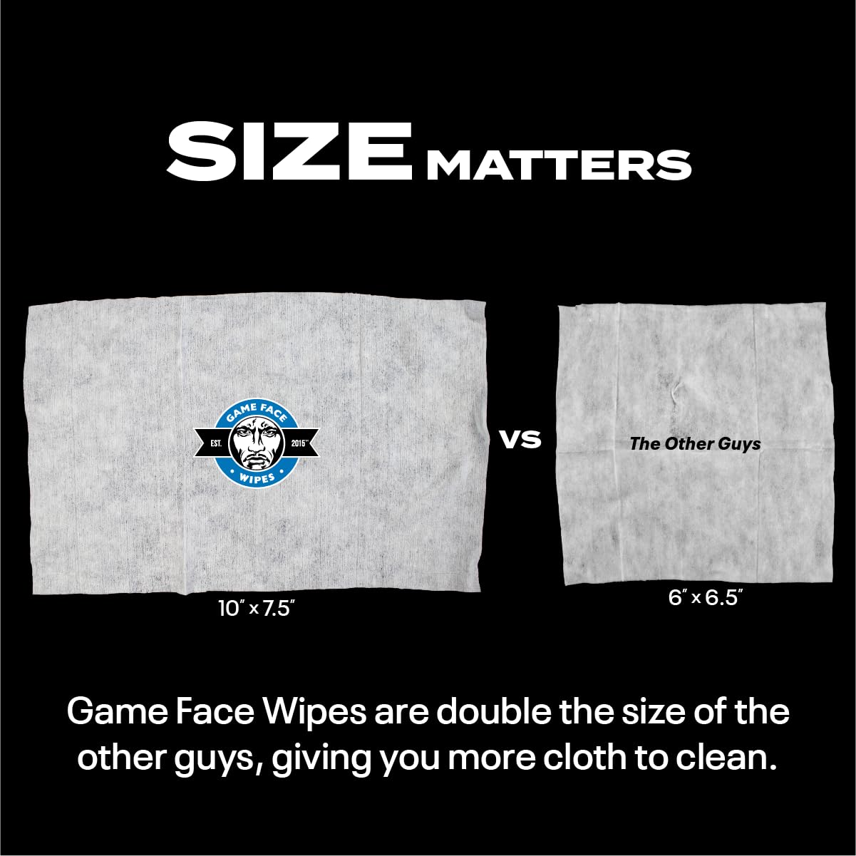 Game Face Antibacterial Warrior Wipes - Hand & Surface Disinfecting, 20 Count XL, Compostable, Cucumber & Lime