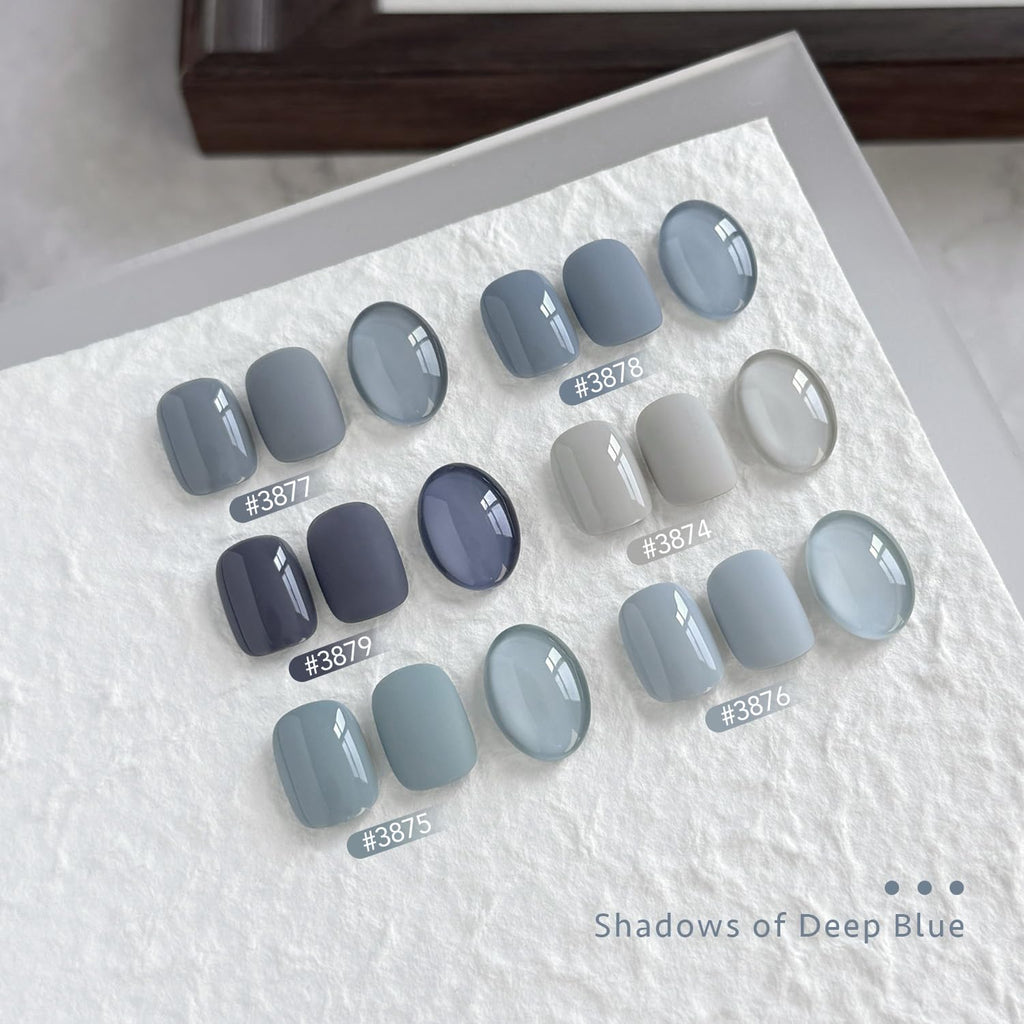 GAOY Blue Ashes Gel Nail Polish – 6-Color DIY Gel Set for Home and Salon