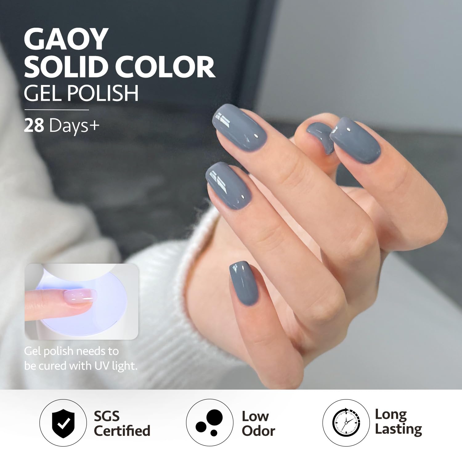 GAOY Blue Ashes Gel Nail Polish – 6-Color DIY Gel Set for Home and Salon