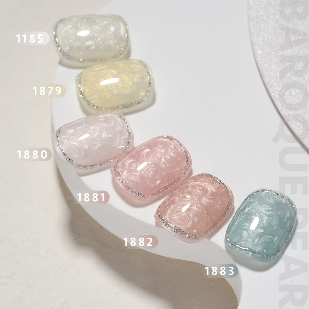 GAOY Pearl Gel Nail Polish Set – 6 Mermaid Shimmer Colors, Baroque Pearl Finish