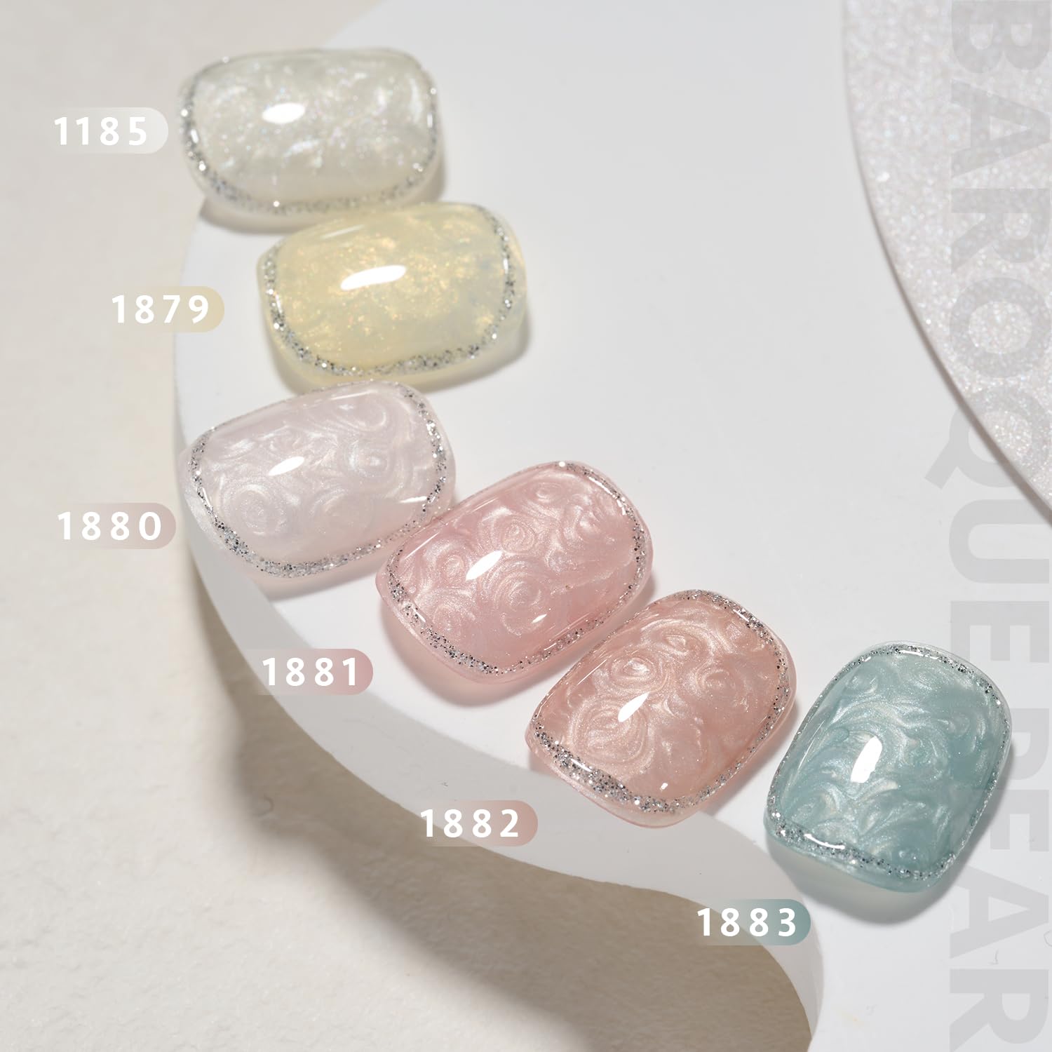 GAOY Pearl Gel Nail Polish Set – 6 Mermaid Shimmer Colors, Baroque Pearl Finish