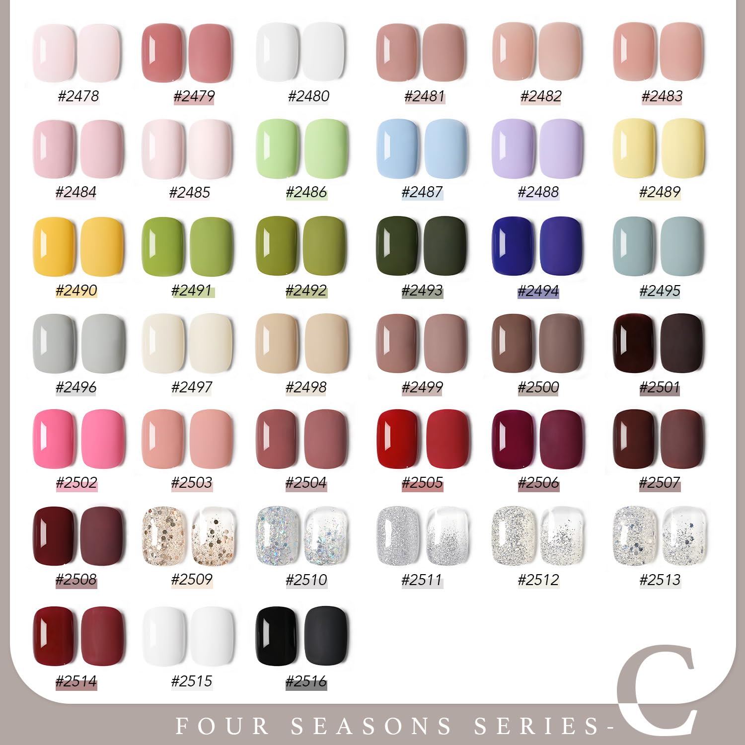 GAOY 42-Pcs Gel Nail Polish Kit — 39 Colors + Glossy & Matte Top Coat + Base Coat for Salon & DIY at Home