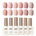 GAOY Macaron Nail Gel Polish Set – Peach Pink Nude Shades for Home & Salon Manicures