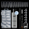 GAOY Slip Solution Kit for Poly Gel Nails – 145ml Anti-Stick Liquid with Brush & Dual Forms