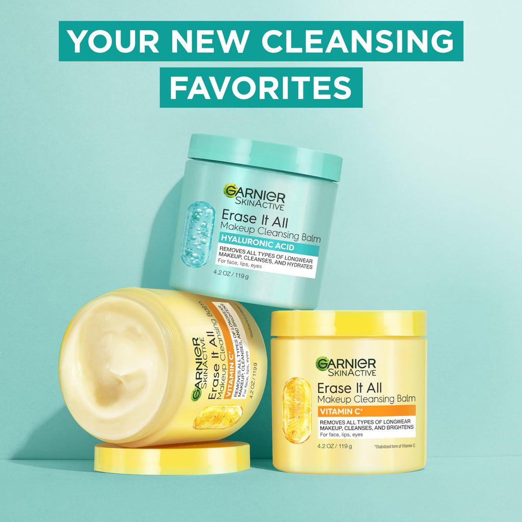 Garnier Erase It All Cleansing Balm with Hyaluronic Acid – Hydrating Makeup Remover (4.2 oz)