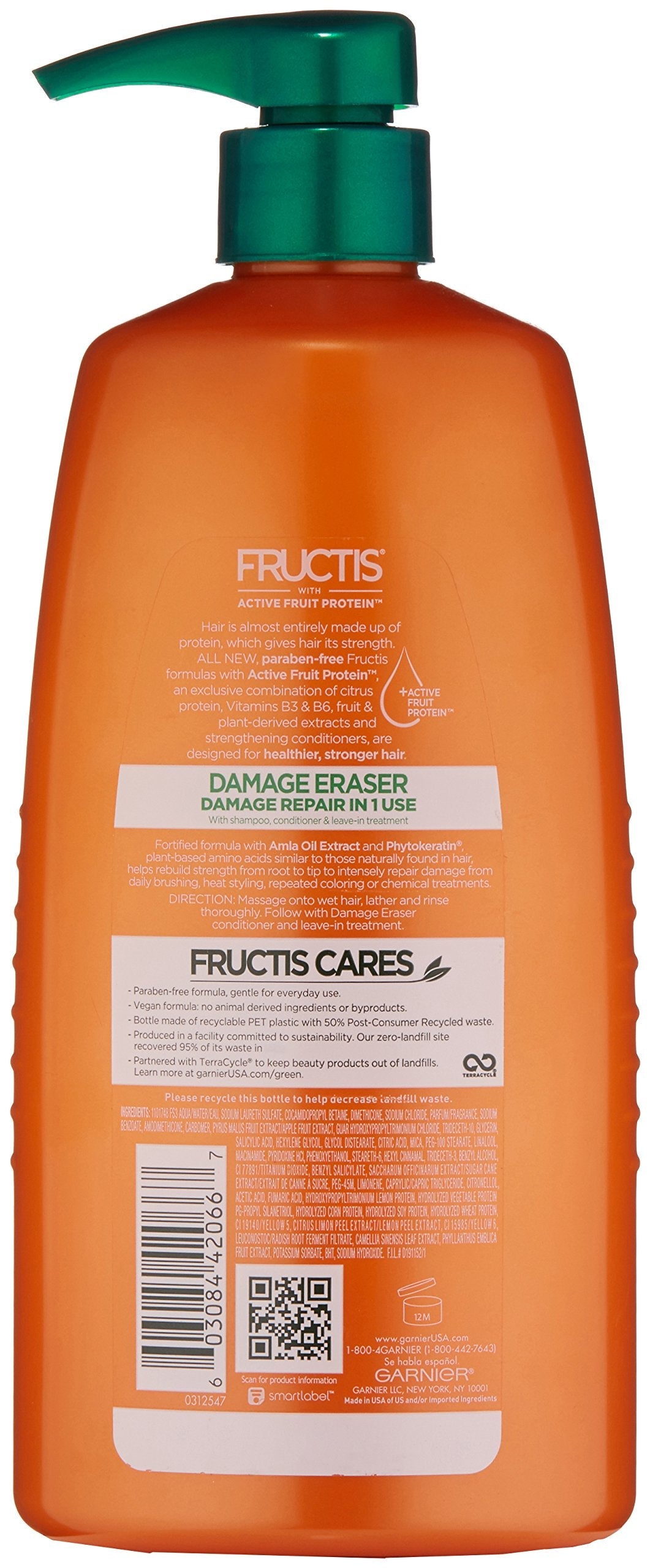 Garnier Fructis Damage Eraser Shampoo – Repair Damaged Hair in 1 Use