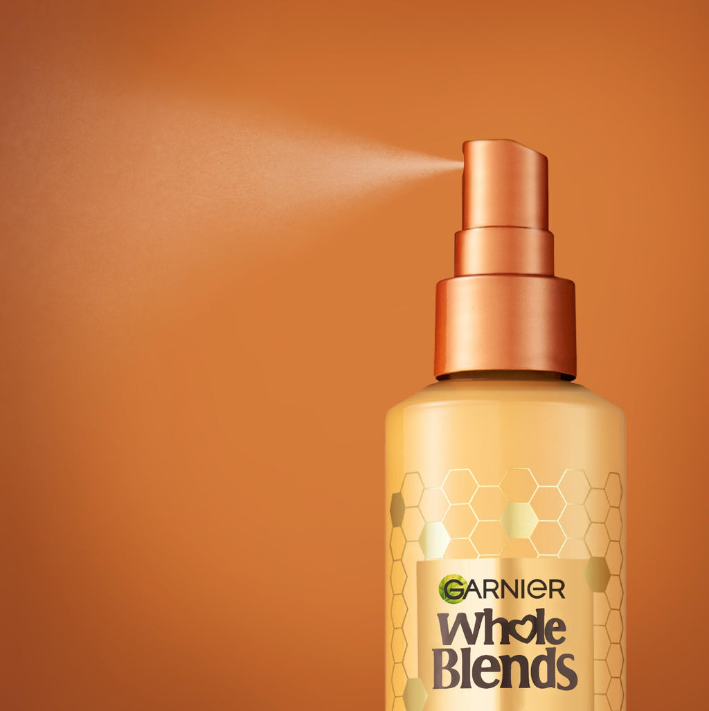 Garnier Whole Blends Hair Honey Milk Heat Protectant Spray – Up to 100Hrs Frizz Control (2 x 8.5 oz)