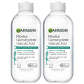 Garnier Micellar Water with Salicylic Acid – All-in-1 Mattifying Cleanser & Makeup Remover (Pack of 2)