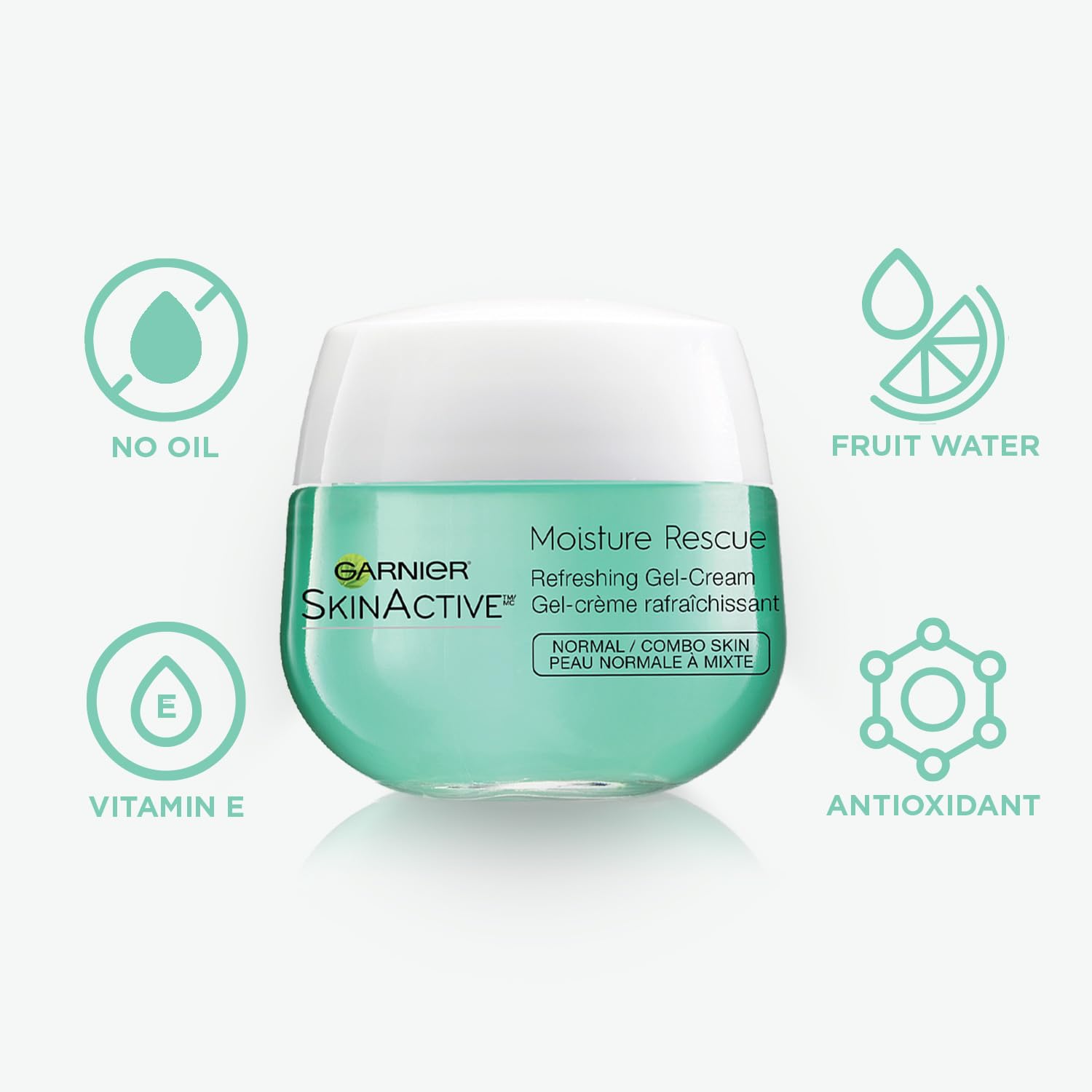 Garnier Moisture Rescue Refreshing Gel-Cream – Oil-Free Hydration, 2-Pack
