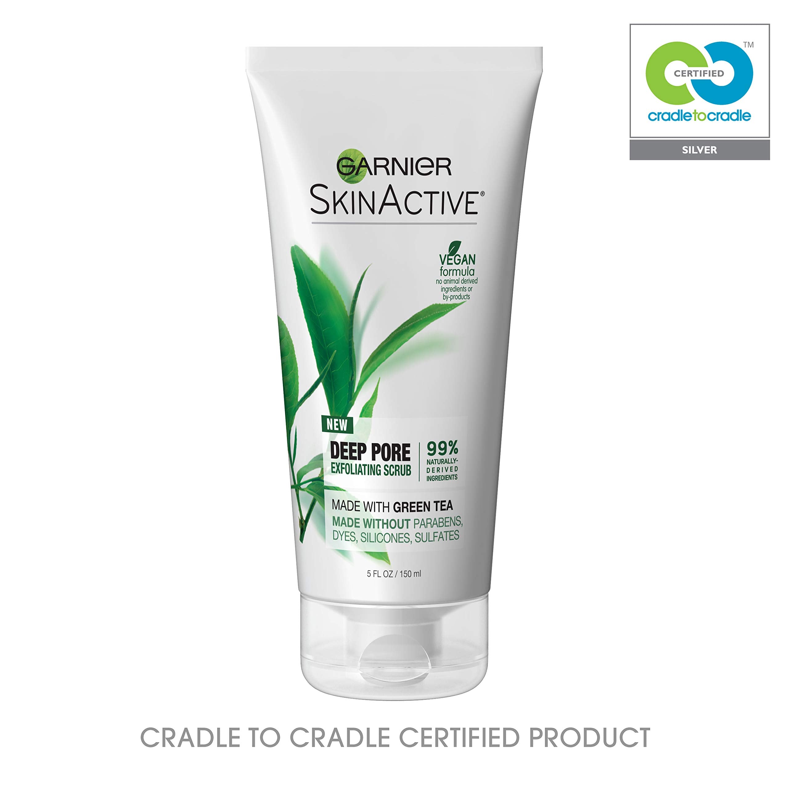 Garnier SkinActive Exfoliating Scrub with Green Tea for Oily Skin – 5 fl oz