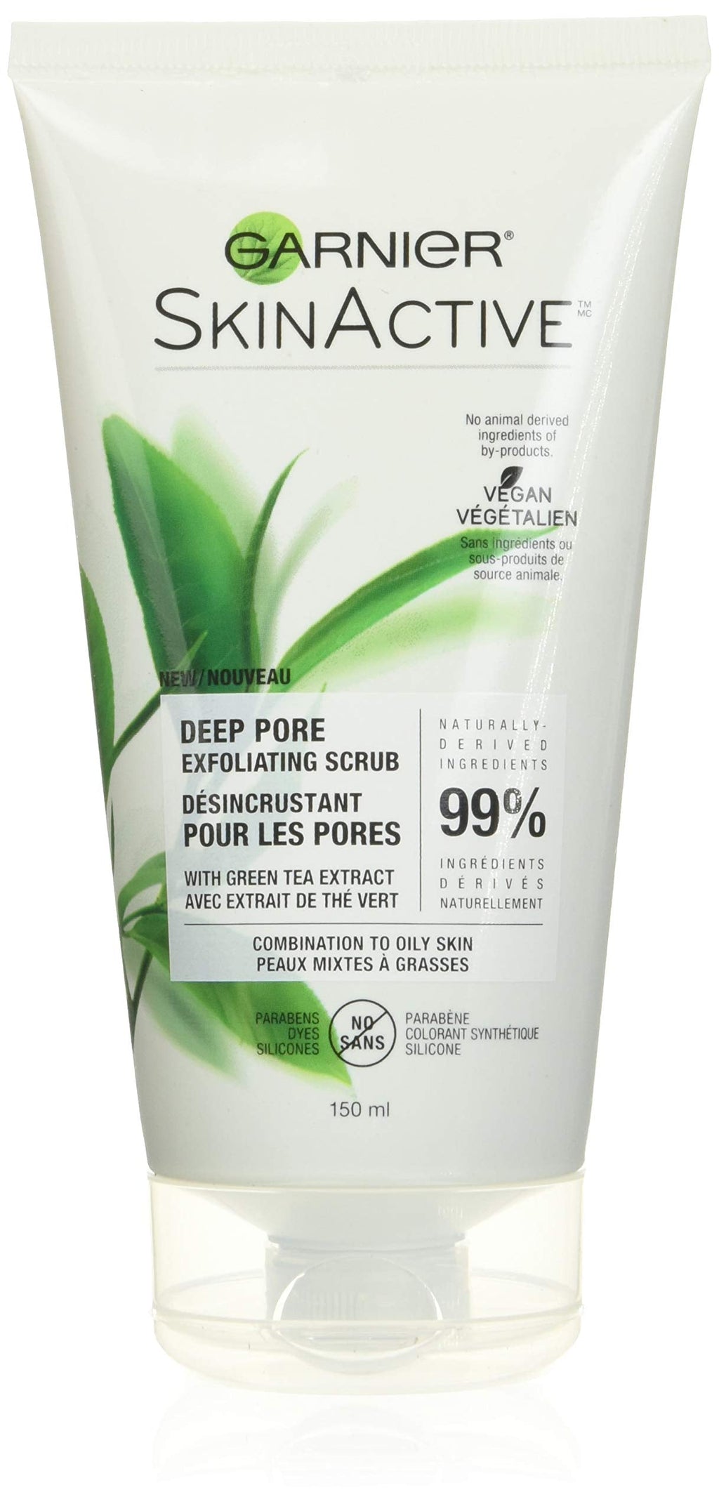 Garnier SkinActive Exfoliating Scrub with Green Tea for Oily Skin – 5 fl oz