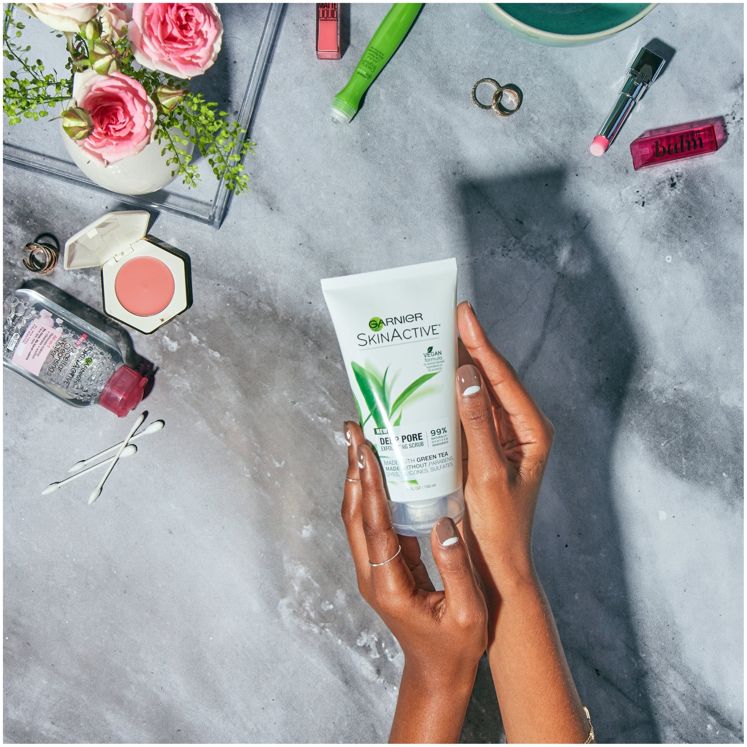 Garnier SkinActive Exfoliating Scrub with Green Tea for Oily Skin – 5 fl oz