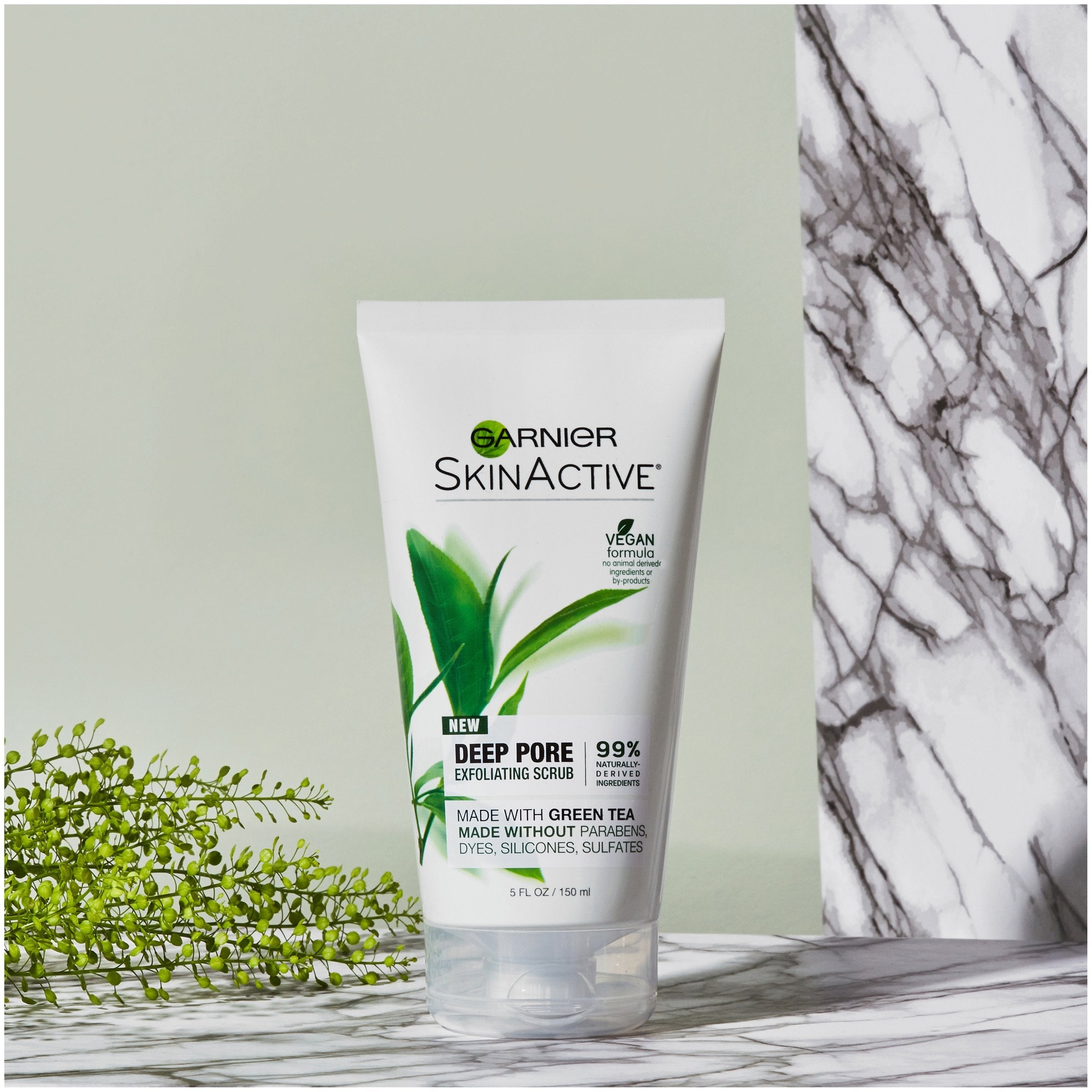 Garnier SkinActive Exfoliating Scrub with Green Tea for Oily Skin – 5 fl oz