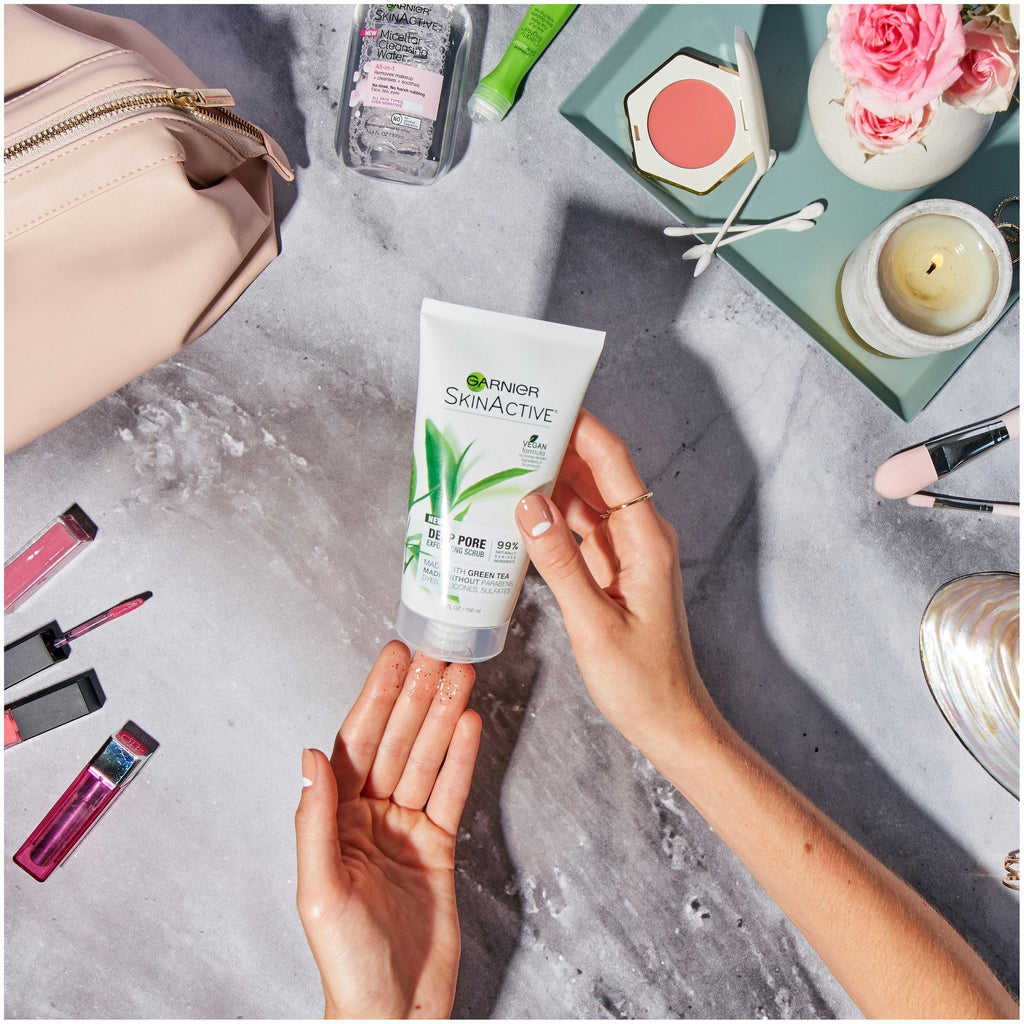 Garnier SkinActive Exfoliating Scrub with Green Tea for Oily Skin – 5 fl oz