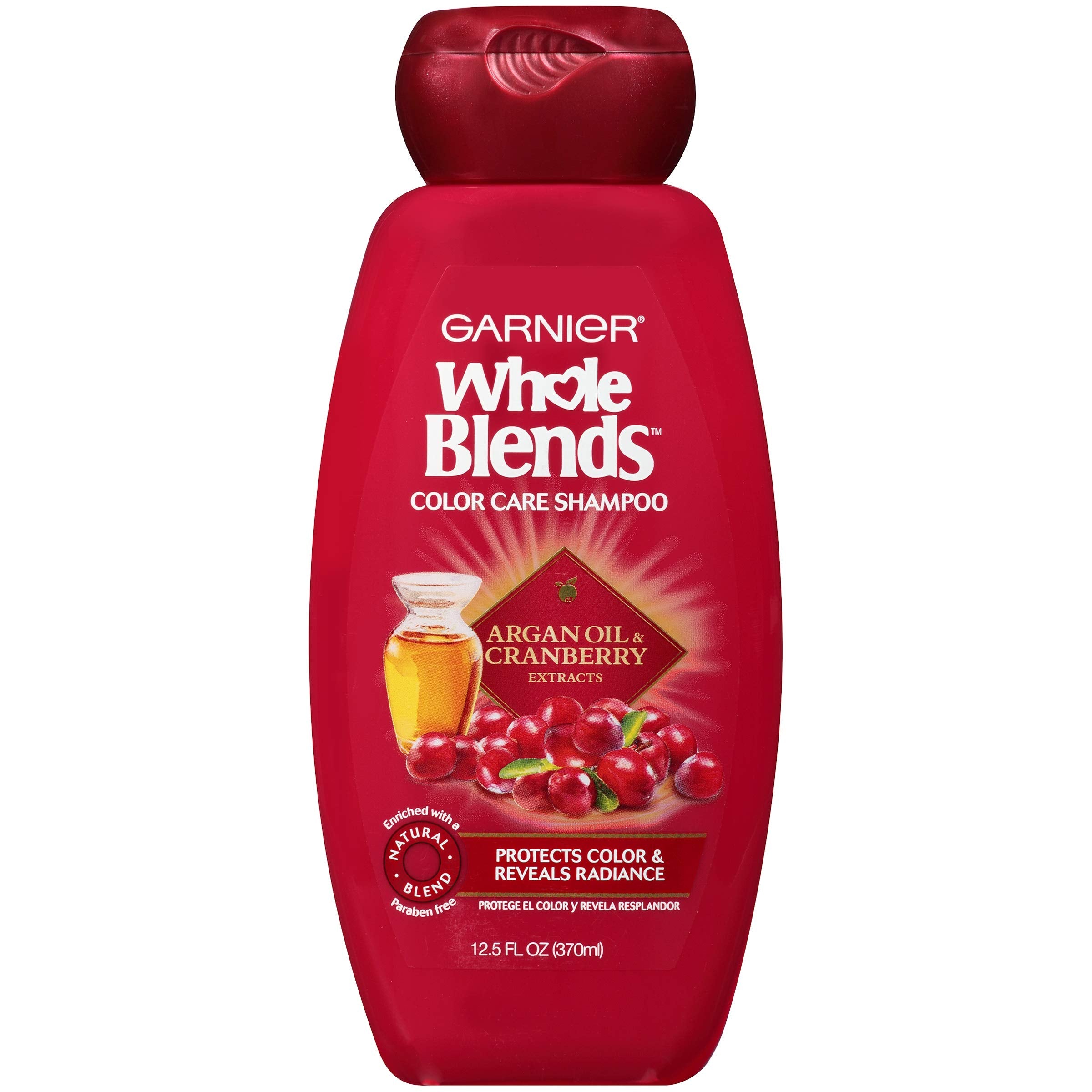 Garnier Whole Blends Color Care Shampoo with Argan Oil & Cranberry, 12.5 Fl Oz