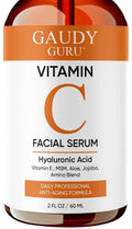 Gaudy Guru 100% Pure Vitamin C Serum for Face – Anti-Aging with Hyaluronic Acid