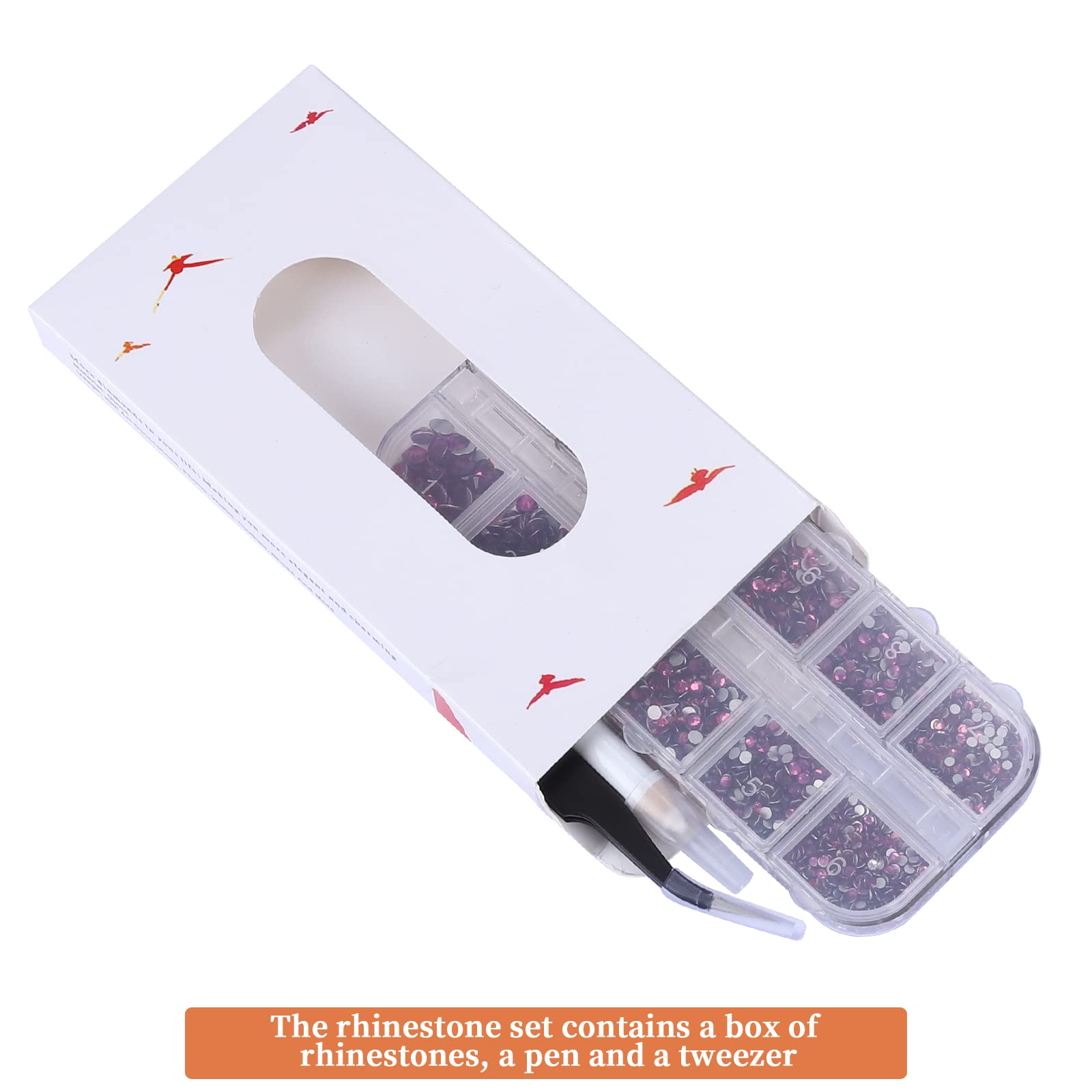 GAVIYE 3792 Pcs Fuchsia Crystal Flatback Rhinestones Set with Tweezers & Picking Pen | Nails, Crafts & Tumblers