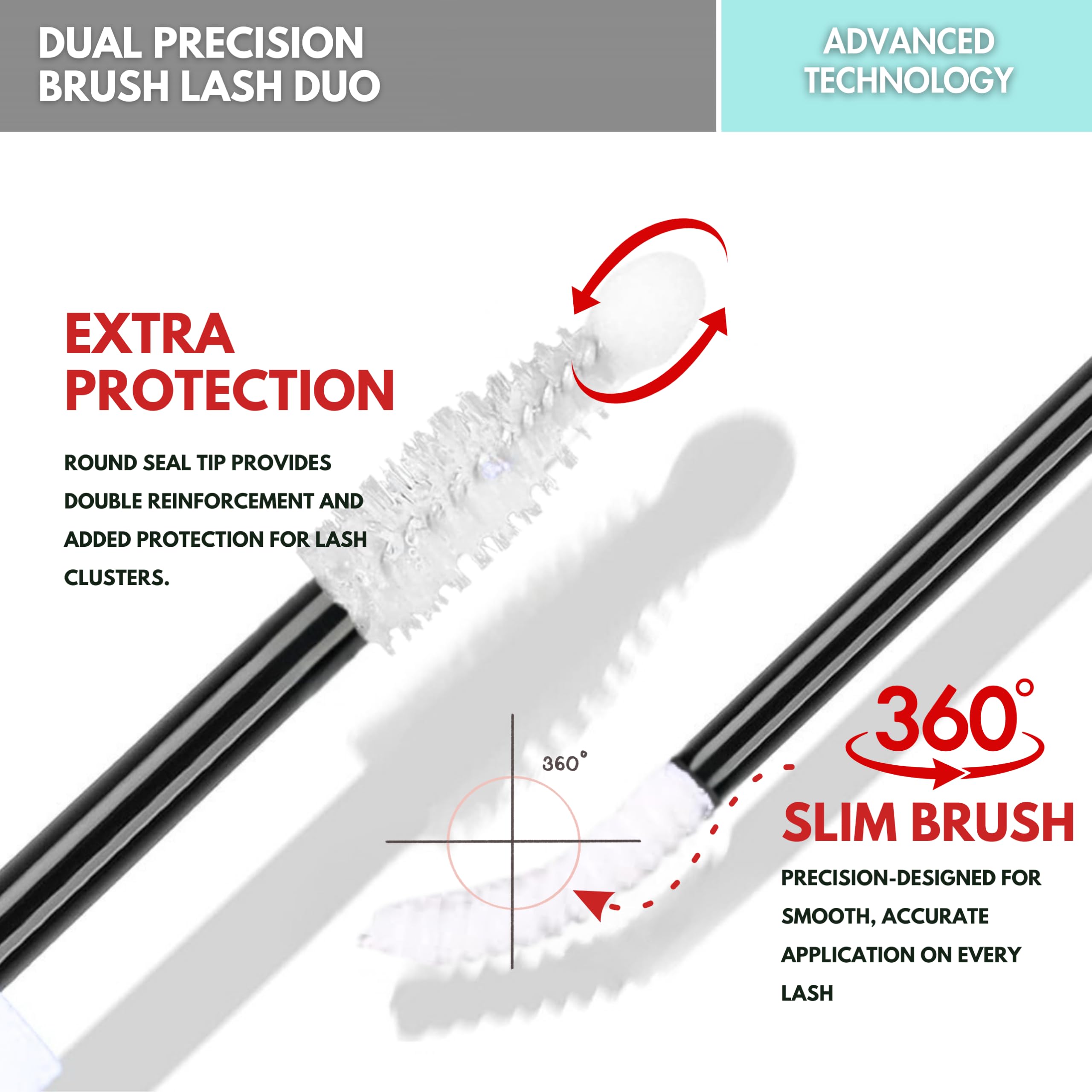 Gazelle 2in1 Lash Keeper: Clear Lash Glue & Sealer, 7–10 Day Hold, 360° Brush