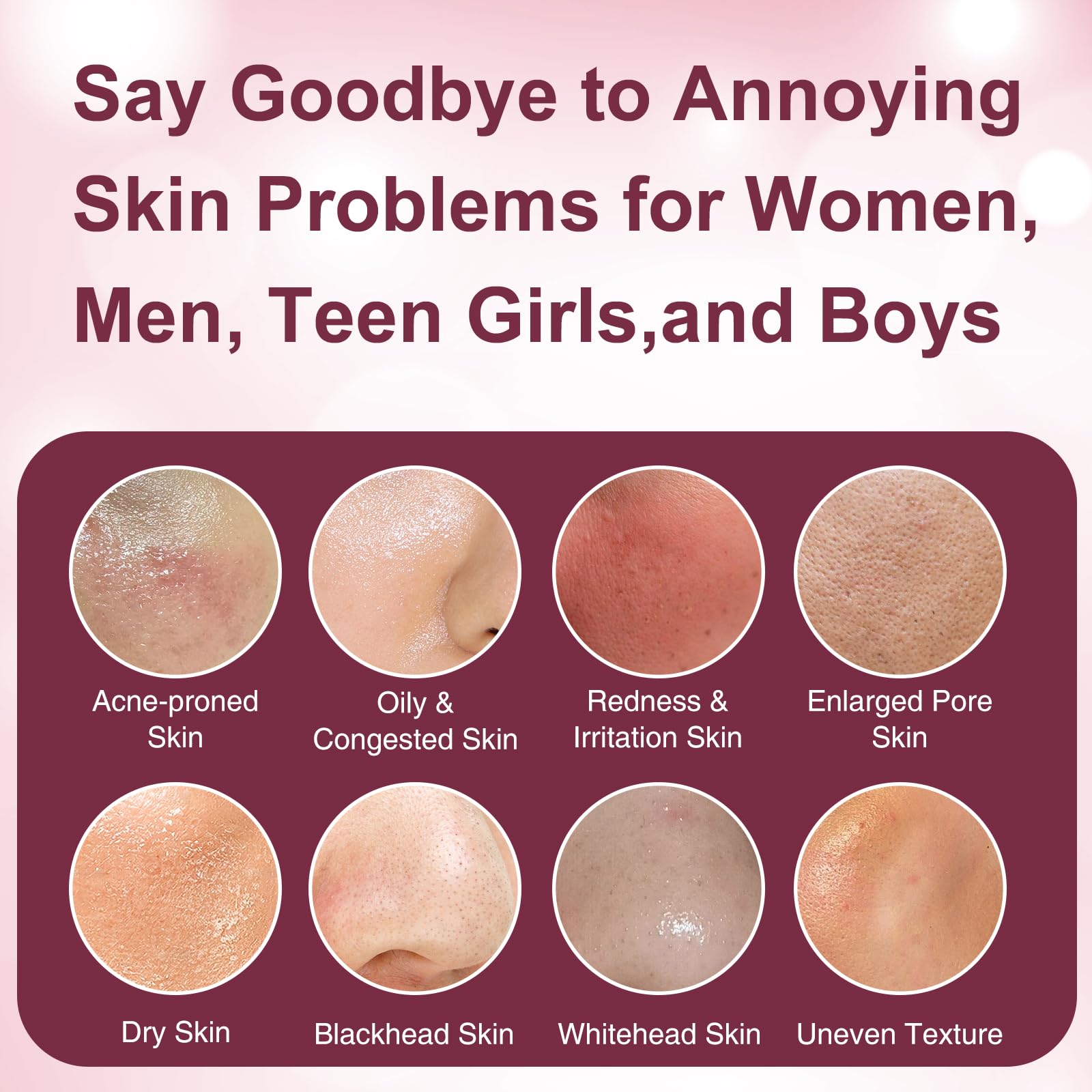 GEBEATY 6-Piece Skin Care Set for Teens & Women | Pore-Minimizing Glow