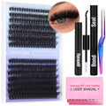 Geeneiya Full Lash Extension Kit – DIY Cluster Lashes with Bond & Seal, Remover, Tweezers (280 Pcs)