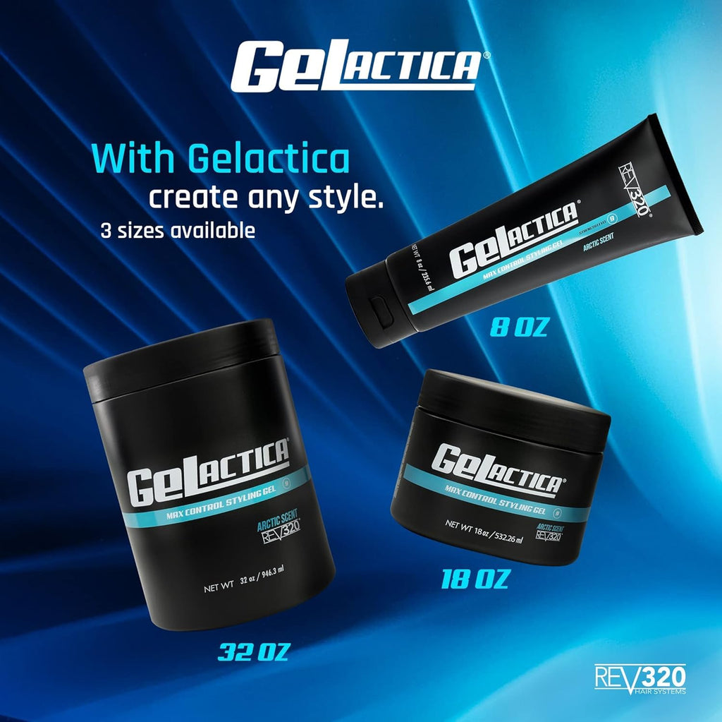 Gelactica Rev320: Alcohol-Free Men’s Hair Gel with Strong Hold & Shine