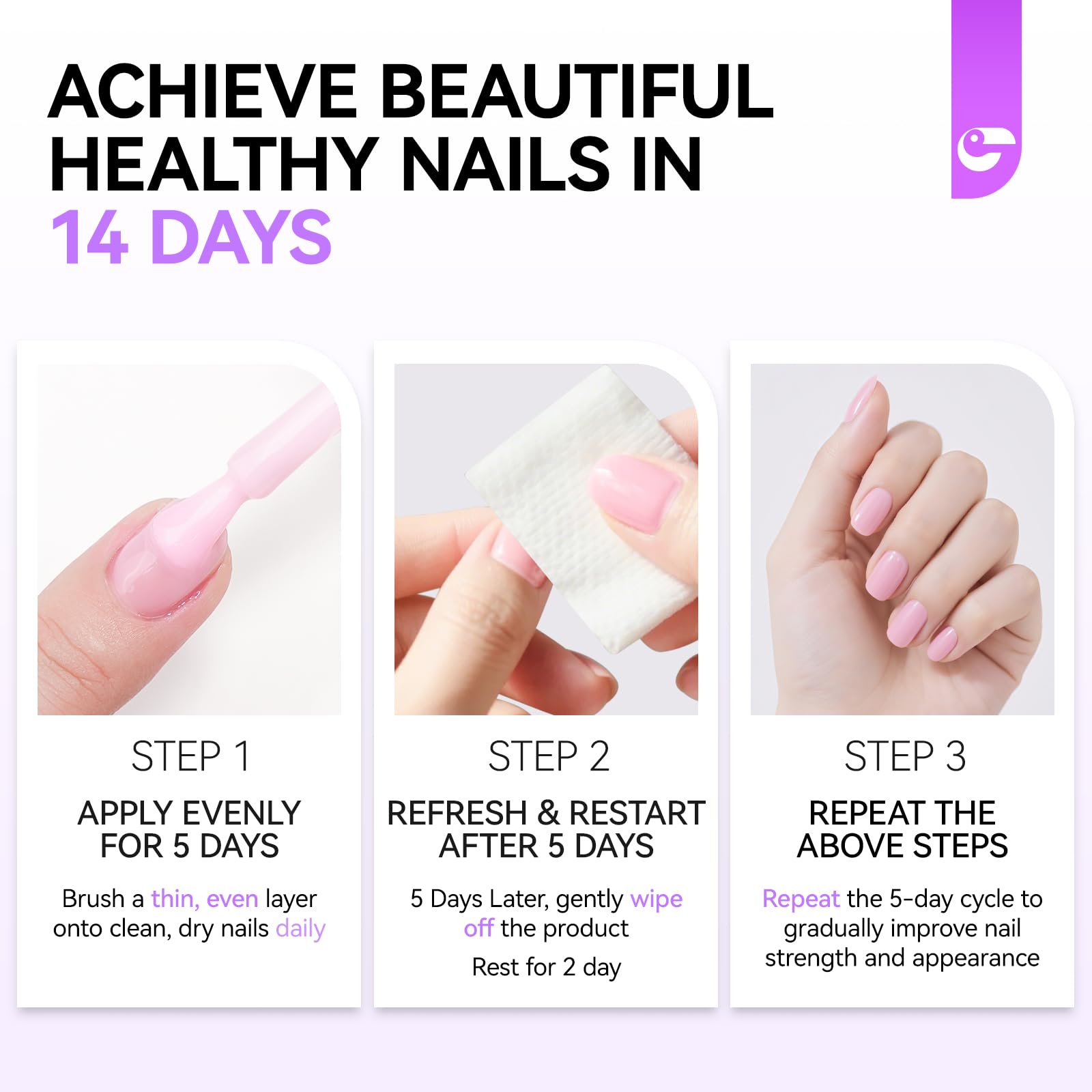 Gelike ec 8-in-1 Nail Strengthener & Ridge Filler – Strengthen, Grow, Gloss