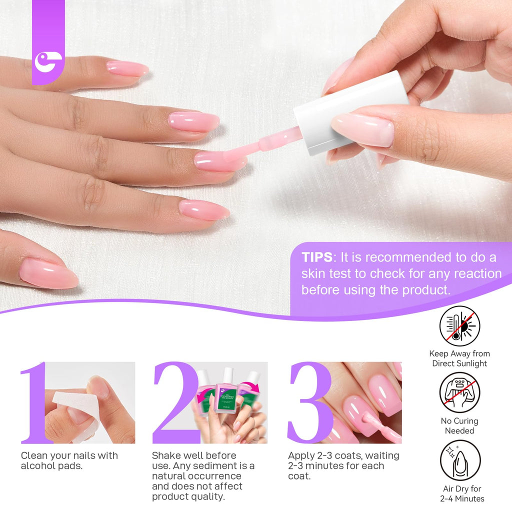 Gelike EC 6-in-1 Nail Repair & Strengthener – Pink 15ml