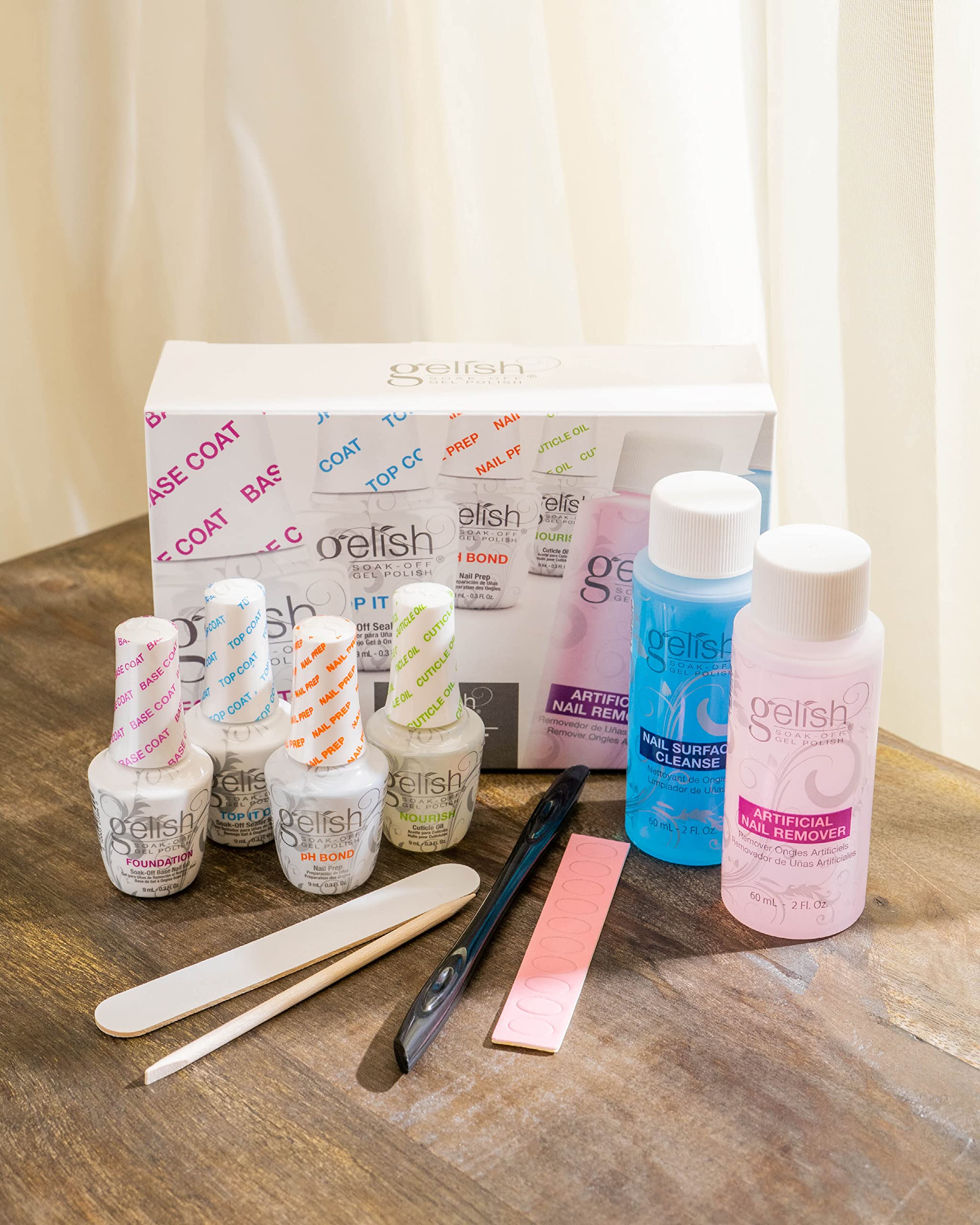 Gelish MINI Complete Basix Kit – Gel Nail Prep for At-Home Salon-Quality Manicure