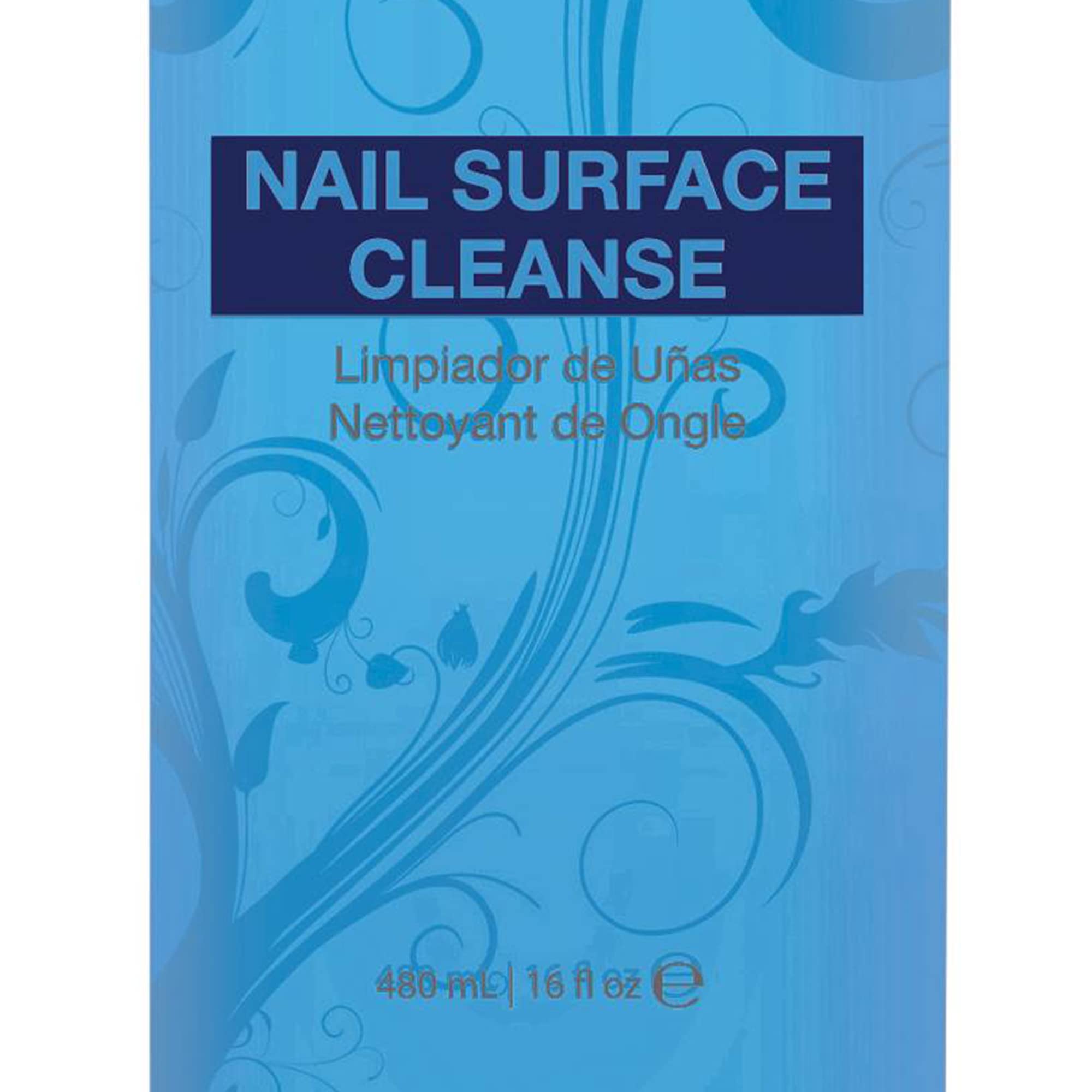Gelish Nail Soak Off Surface Gel UV Top Coat Cleanser Bottle, 16 Oz (2 Pack)