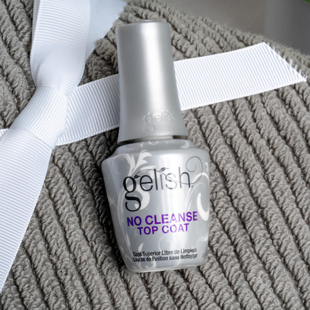 Gelish No-Cleanse Top Coat – No-Wipe High-Gloss Sealer, UV/LED Compatible, 21 Days Wear