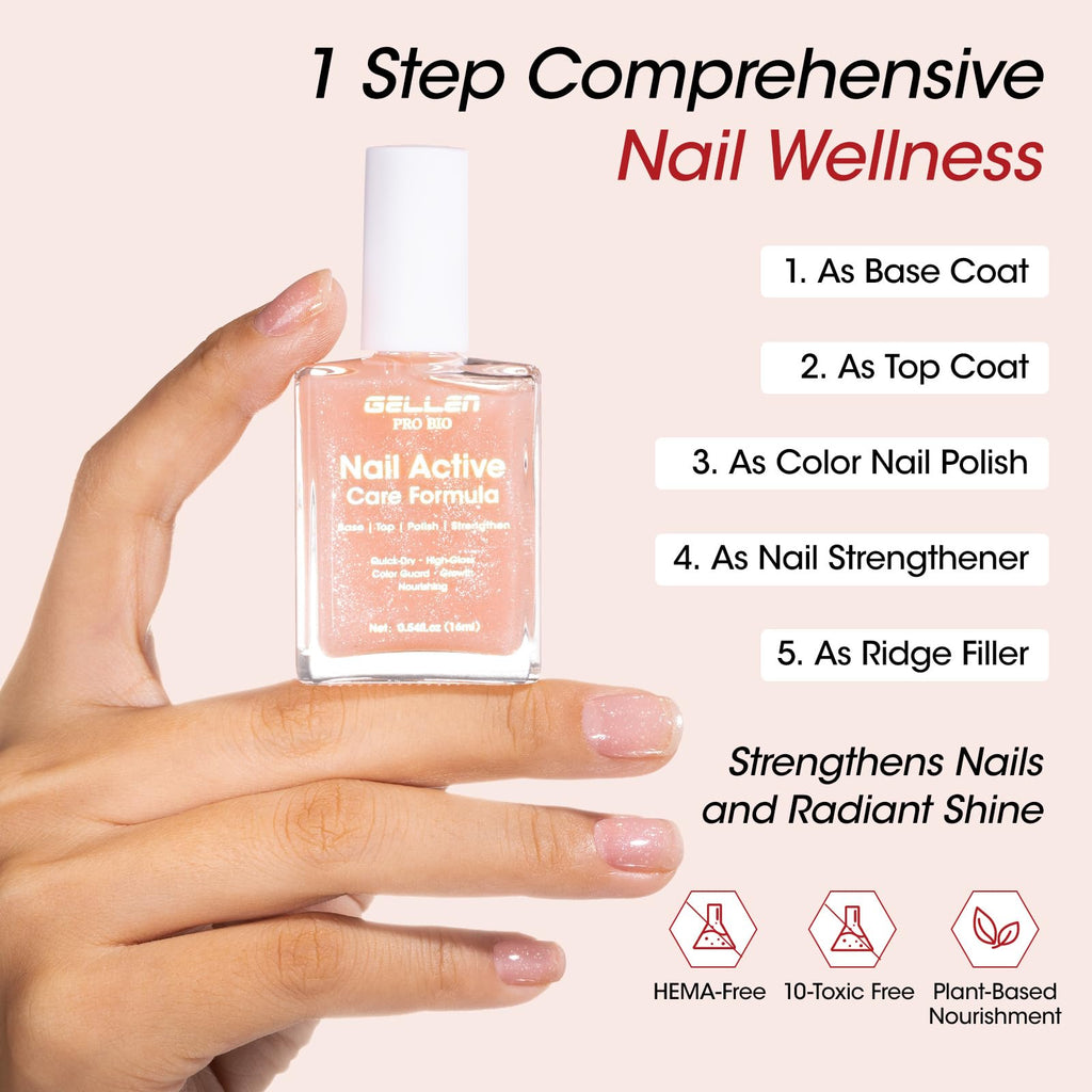 GELLEN Active Glow Nail Polish – One-Step Plant-Based Care for Nourished Nails