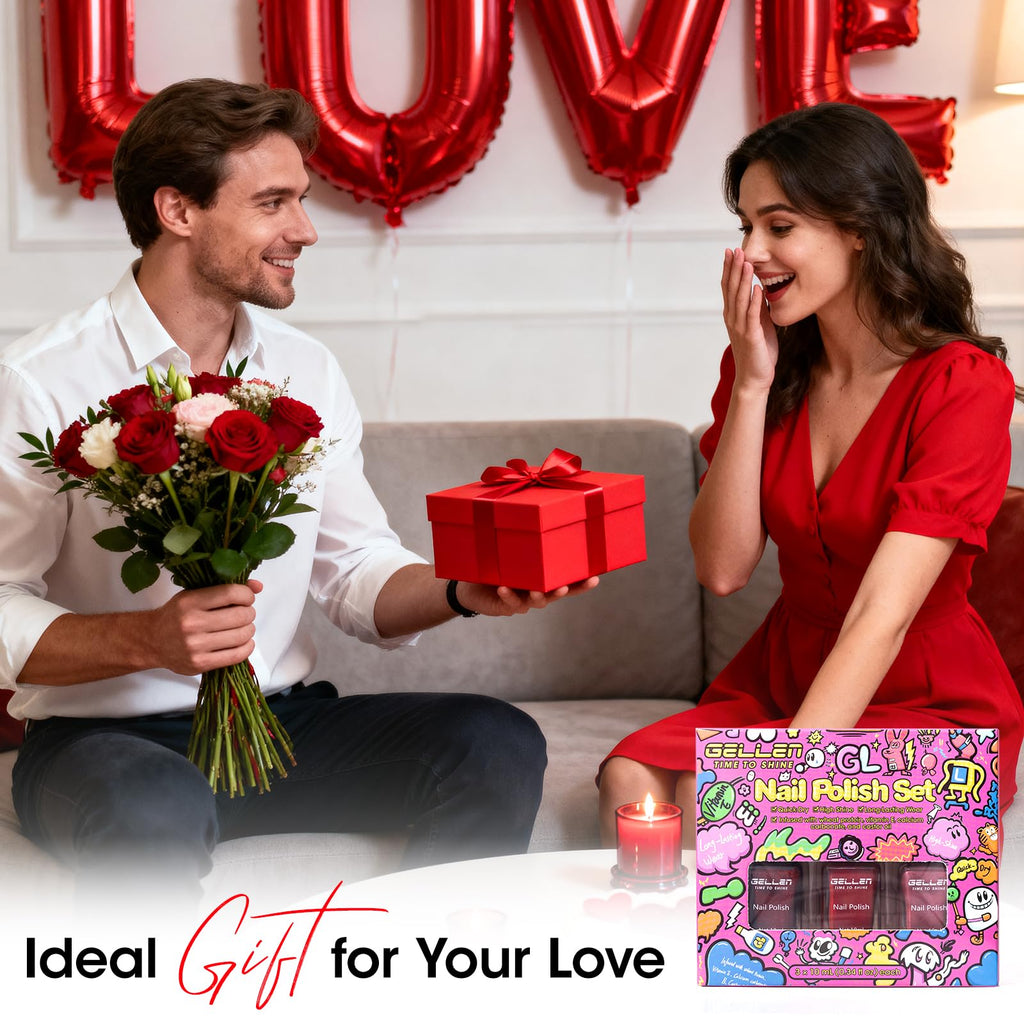 GELLEN Quick Dry Cat Eye Nail Polish Kit – Magnetic 3D Shimmer (Valentines Gift)