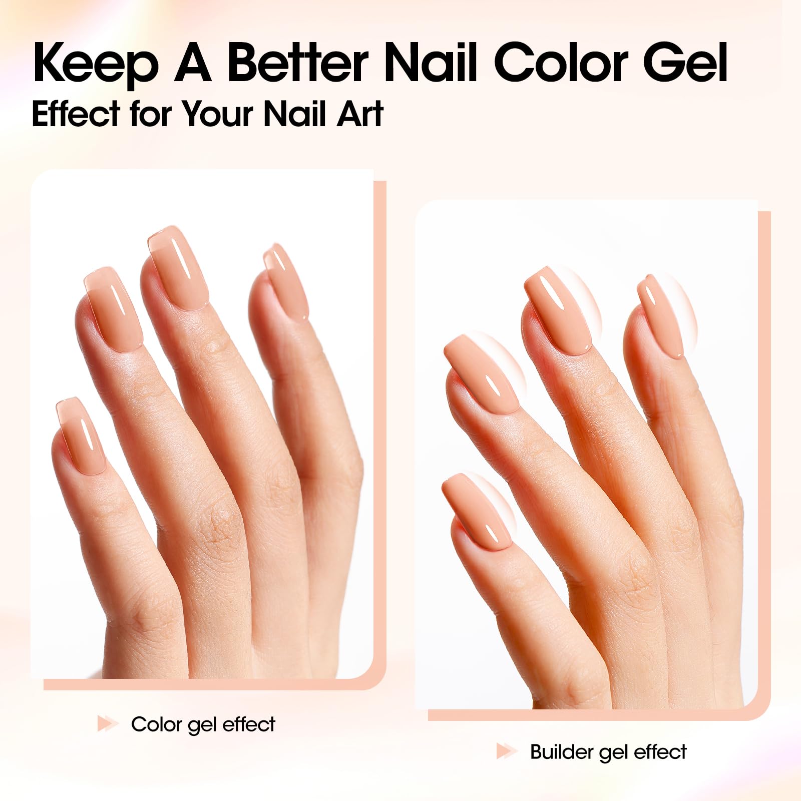 GELLEN Builder Gel Nails Extensions – Nude 30g, UV/LED, 20 Nail Forms