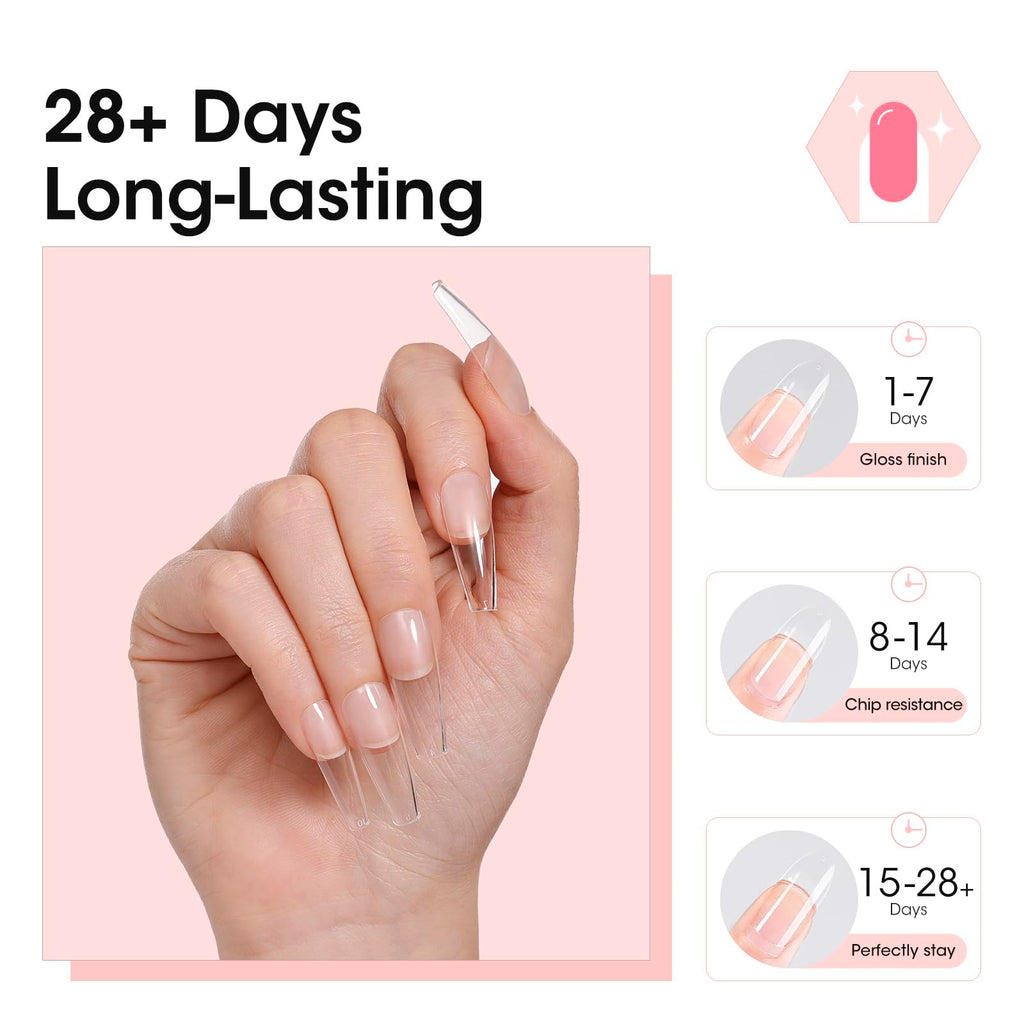 Gellen 2pc Solid Nail Glue Set – 15g Each, Clear, Quick Cure
