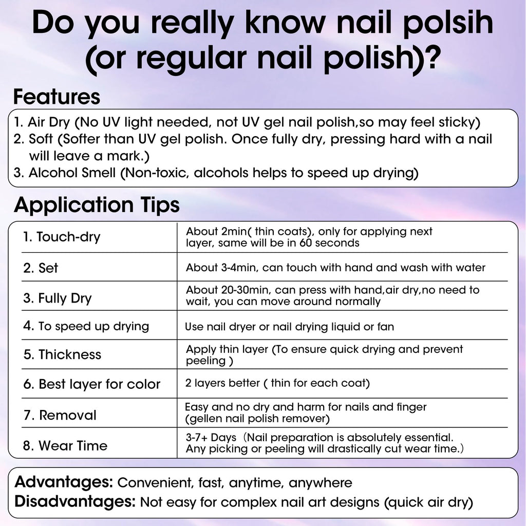 GELLEN 3-In-1 Clear Nail Polish Base Top Coat & Nail Strengthener – Fast Air-Dry, Breathable & Non-Toxic