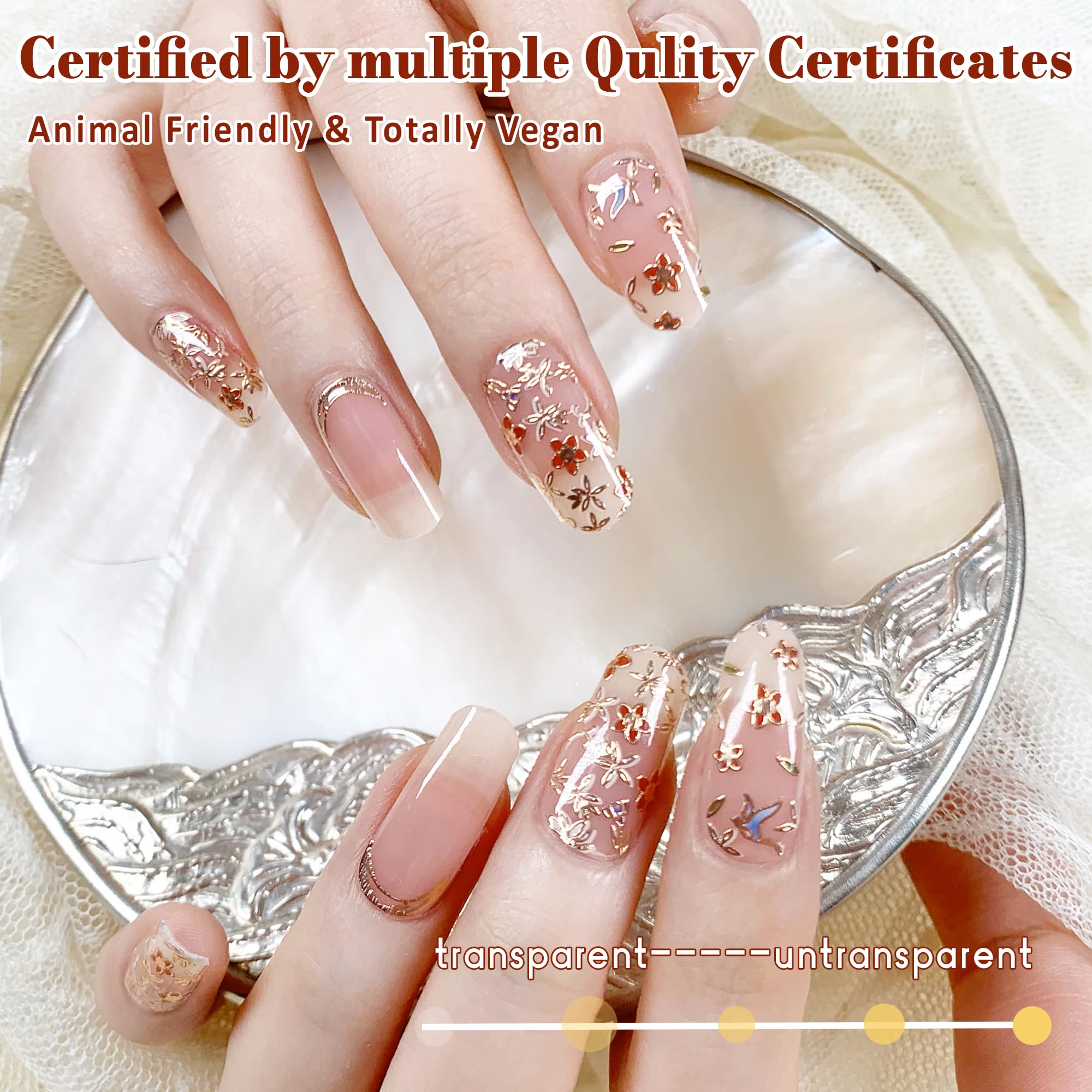 GelMala Oriental Design Semi-Cured Gel Nail Strips – Easy, Long-Lasting At-Home Manicure
