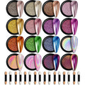 GEL PARTY GELPARTY 16 Colors Chrome Nail Powder Set – Mirror & Holographic Finish