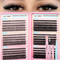 GEMERRY Lash Clusters Kit 565Pcs | 30D–100D Eyelash Extensions, 8–16mm, Bond & Seal, Tweezers