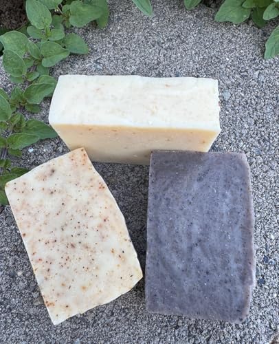 GemTii Three Pack Avocado Aloe, Gromwell Lavender & Rosemary Tea Soap Bars | Premium Cold Processed Handcrafted in USA