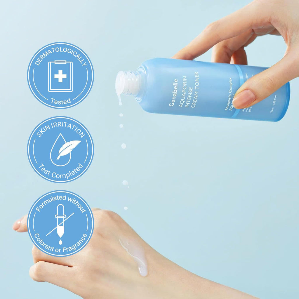 Genabelle Aquaporin Intense Cream Toner – Milky Glow, Ceramide & AQUAXYL | Dermatologist Tested