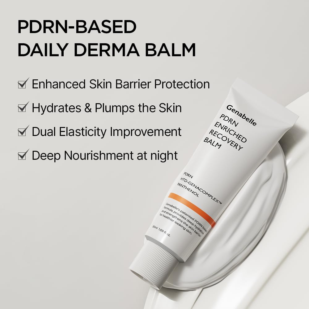 Genabelle PDRN Enriched Recovery Balm – 5,000 ppm PDRN + 10,000 ppm Panthenol, 50 ml (1.69 fl oz) for Sensitive Skin