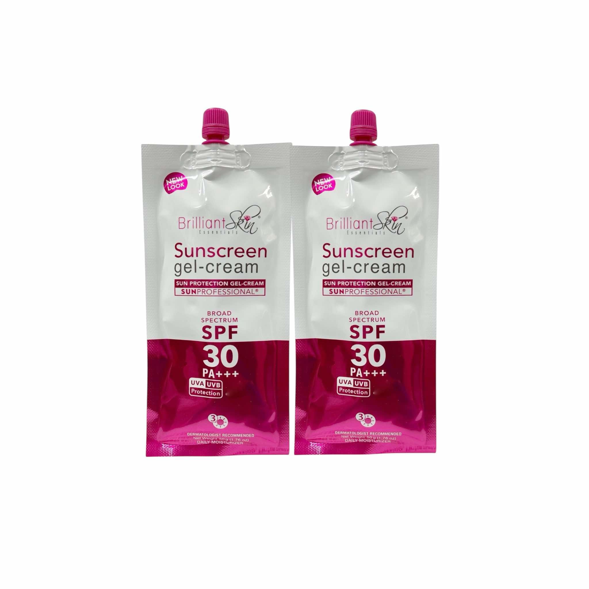 Generic 2 Sachets Brilliant Skin Essentials Sunscreen Gel-Cream SPF 30, 50g